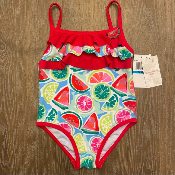 TOMMY BAHAMA Kids Watermelon One Piece Swimsuit - Picture 12 of 16